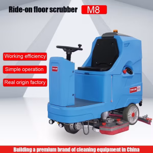 Electric Scrubber School Hospital Clean Wet Dry Floor Care Cleaning Machine Large Ride on Floor Scrubber