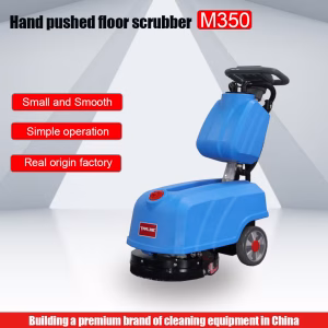 School Clean Industial Electric Battery Scrubber Compact Foldable Restaurant Floor Scrubber Machine